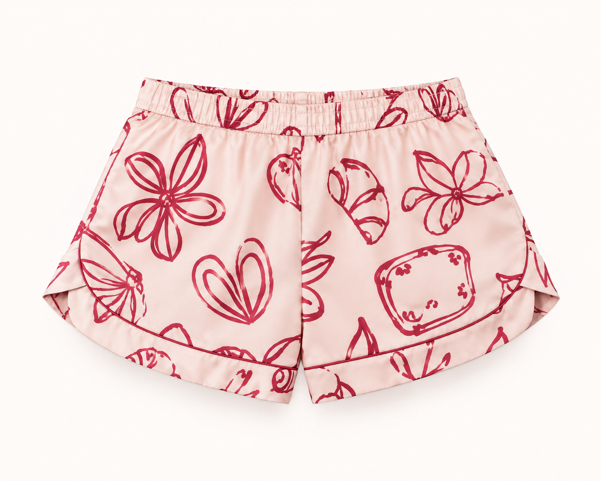 Short Sweet Like a Garden (Vinotinto/Rosa)