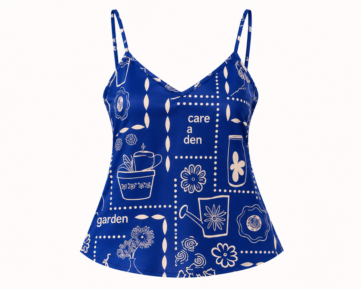 Blusa de Tiras New Garden (Azul Oscuro)