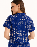 New Garden · Manga Corta (Azul Oscuro)