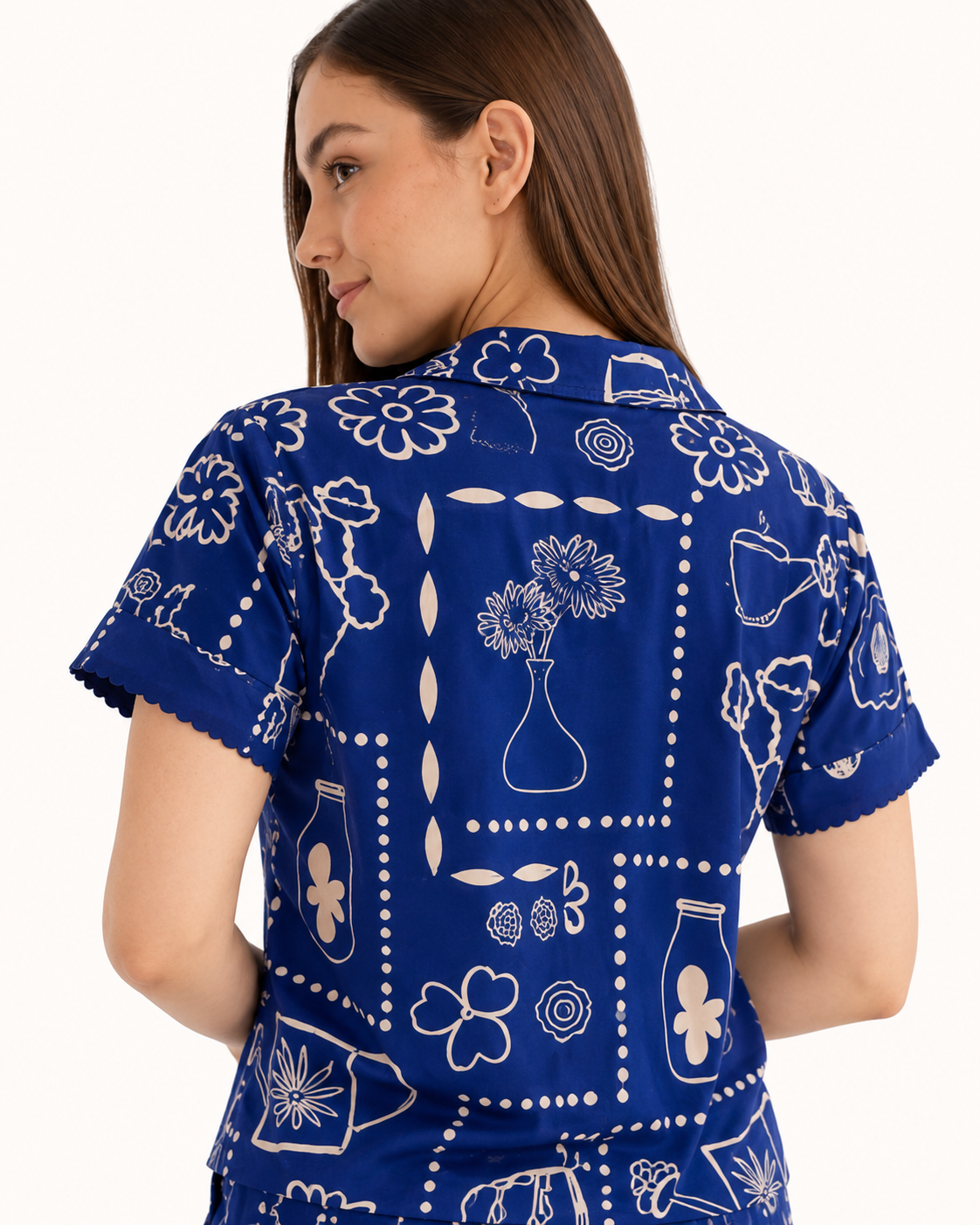 New Garden · Manga Corta (Azul Oscuro)