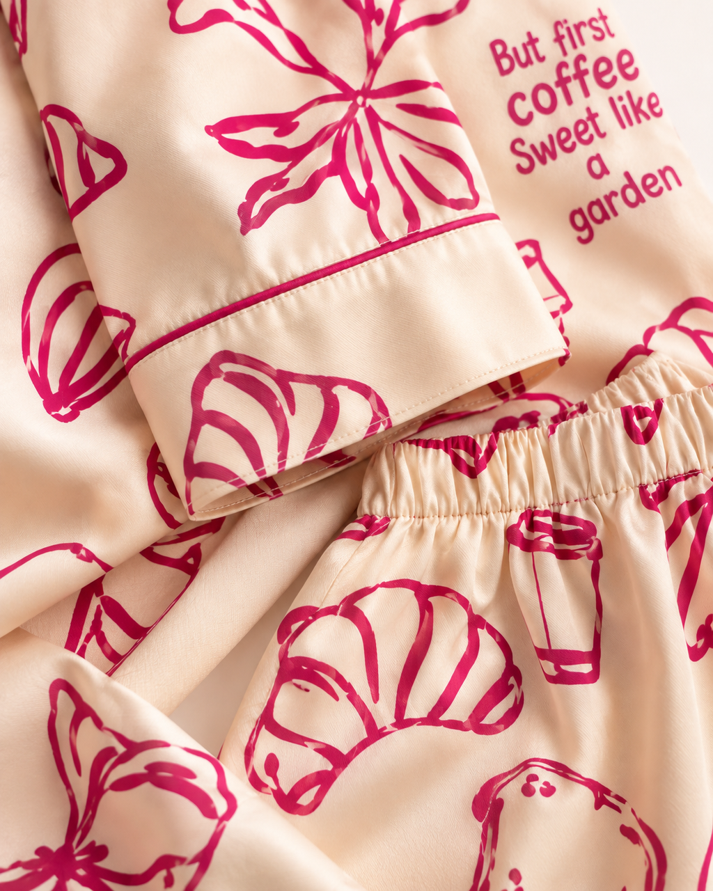 Sweet Like a Garden · Manga Corta (Amarillo/Fucsia)