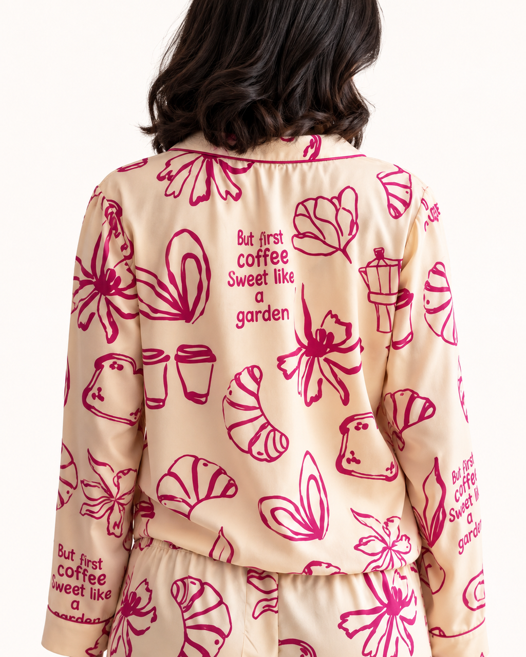 Sweet Like a Garden · Manga Corta (Amarillo/Fucsia)